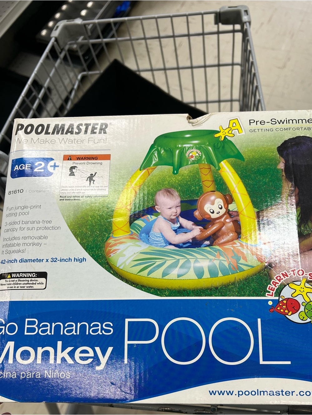 Go Bananas Monkey Pool - Green/Yellow